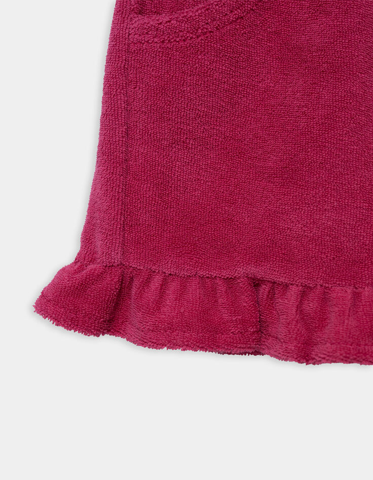 Ensemble short et T-shirt rose en éponge bébé fille-4