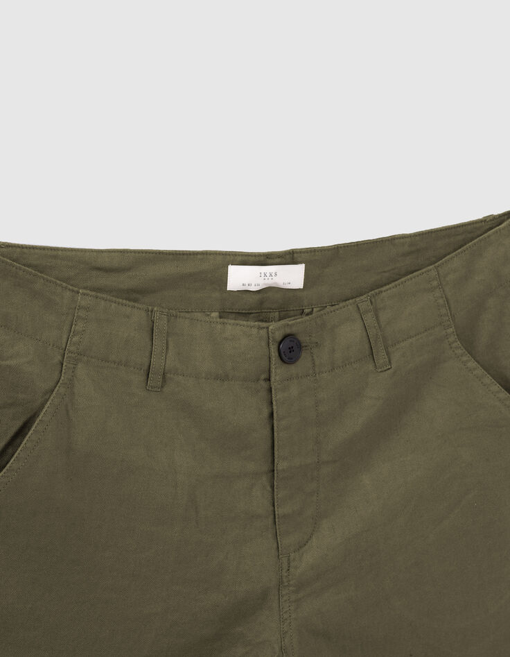 Bermudas caqui lino hombre-2