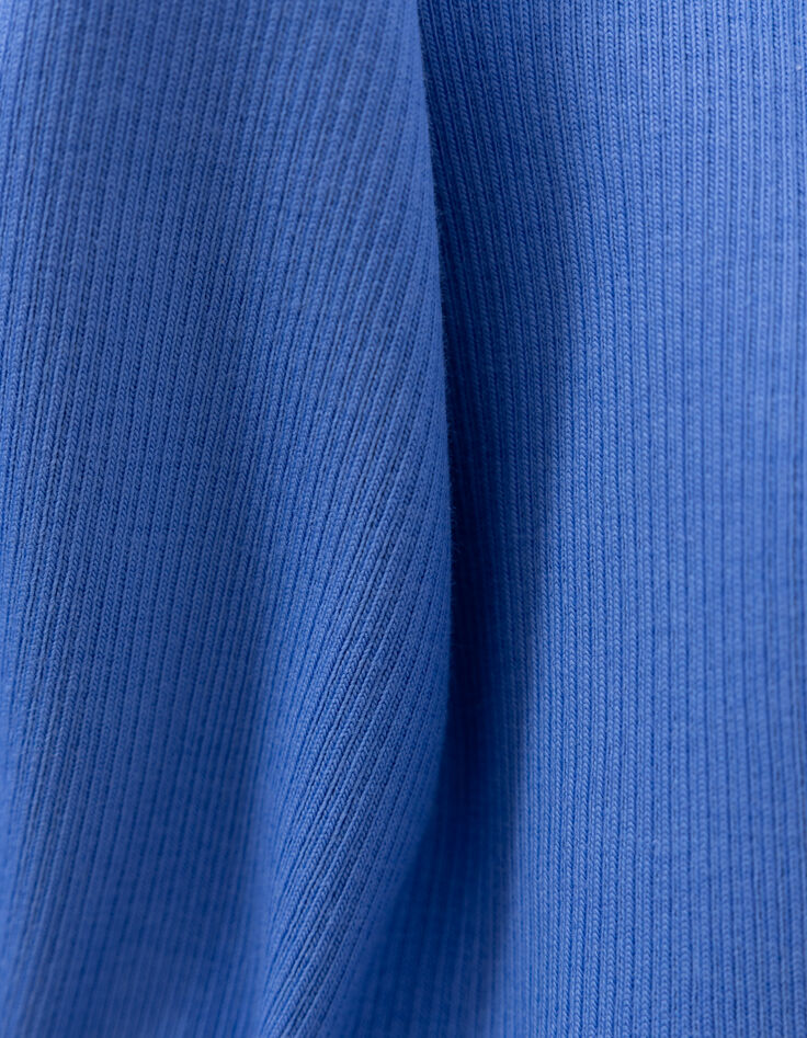 Blauwe T-shirtjurk biokatoen meisjes-9