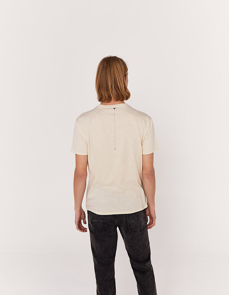 Tee-shirt naturel chiné peintre et papillons Homme-2