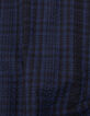 Girl's navy check cropped shirt-6