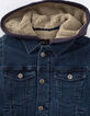 Vintage Blue Jungenjeansjacke mit abnehmbarer Kapuze-2