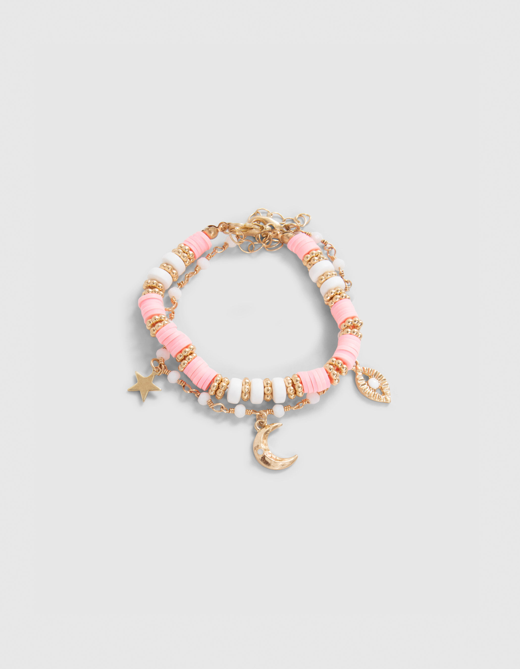 Bracelets dores perles et charms fille IKKS