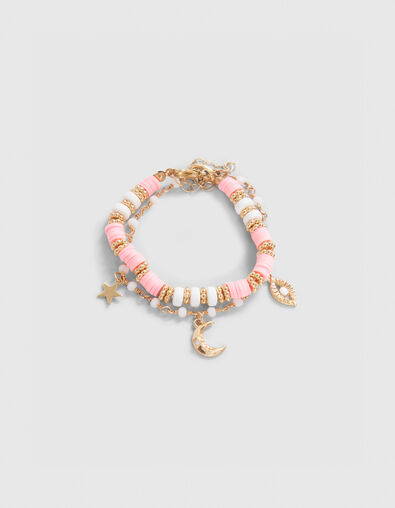 Goldfarbenes Mädchenarmband mit Perlen und Charms - IKKS