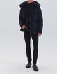 Pufferjas dark navy afneembare kap en mouwen Heren-7