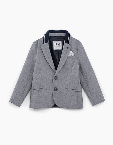 Boys’ navy semi-plain suit jacket