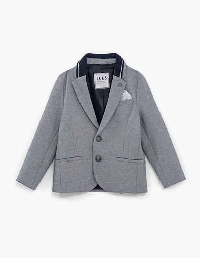 Boys’ navy semi-plain suit jacket  - IKKS