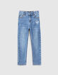 Light blue jeans dad fit print REPREVE jongens -1