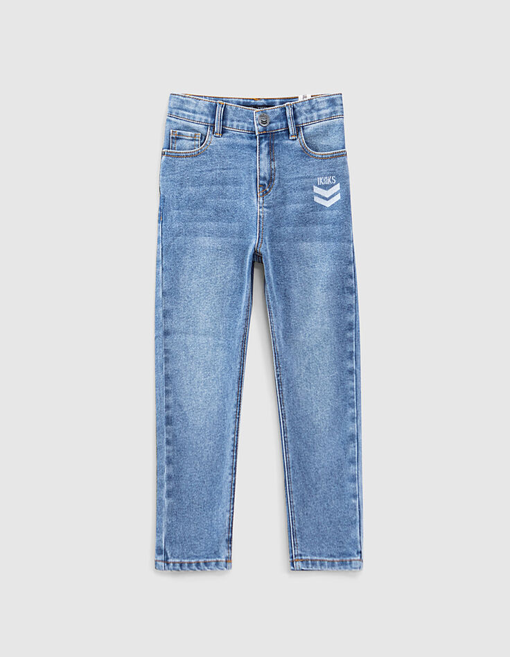 Light blue jeans dad fit print REPREVE jongens -1