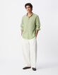 Chemise regular verte voile de coton bio Homme-2