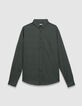 Camisa slim caqui tejido Liberty® barroco hombre-6