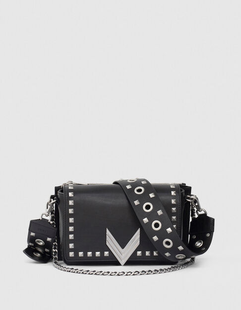 Women’s black rock lamb leather Janis 111 bag