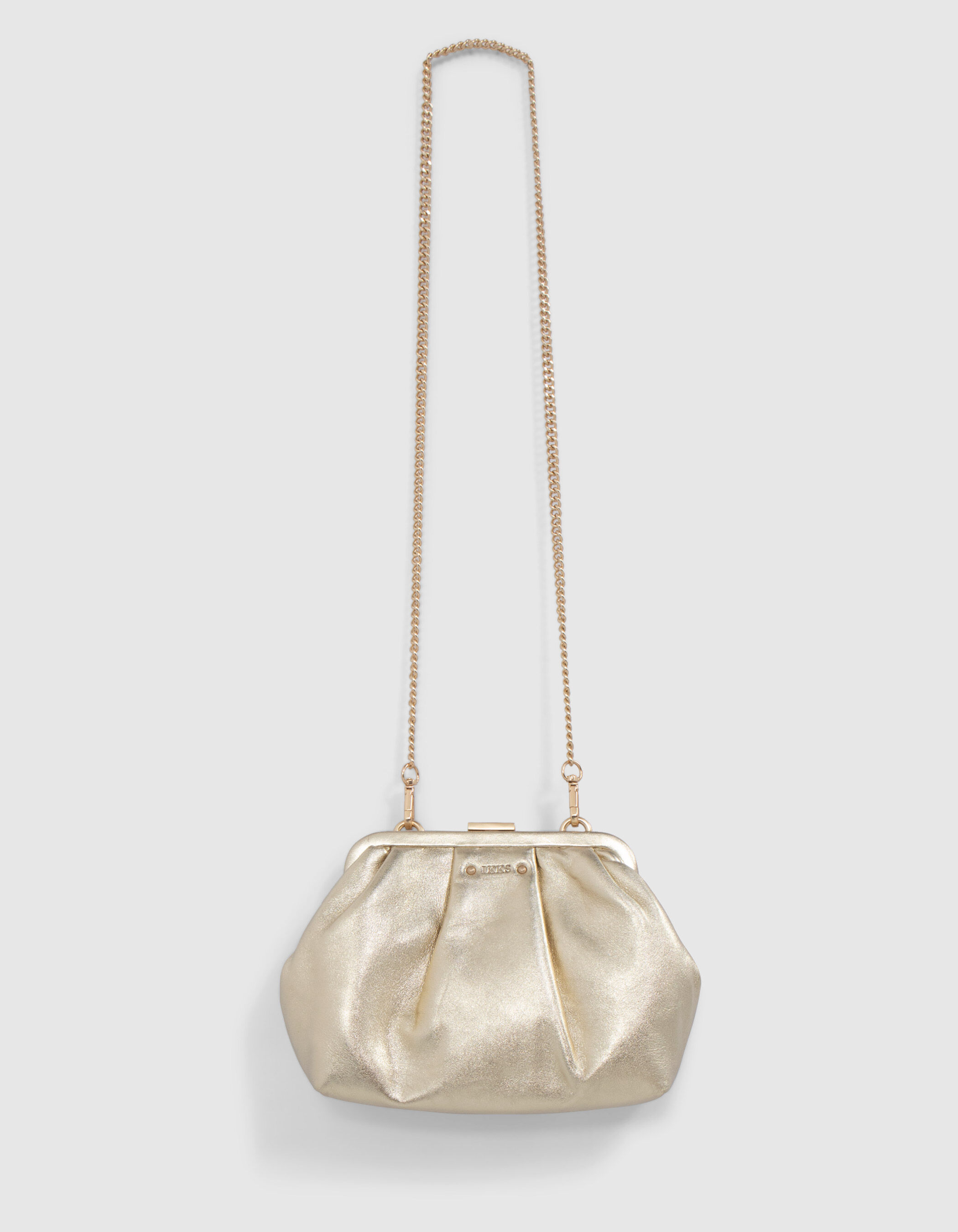 Sac bourse dore cuir metallise Femme IKKS