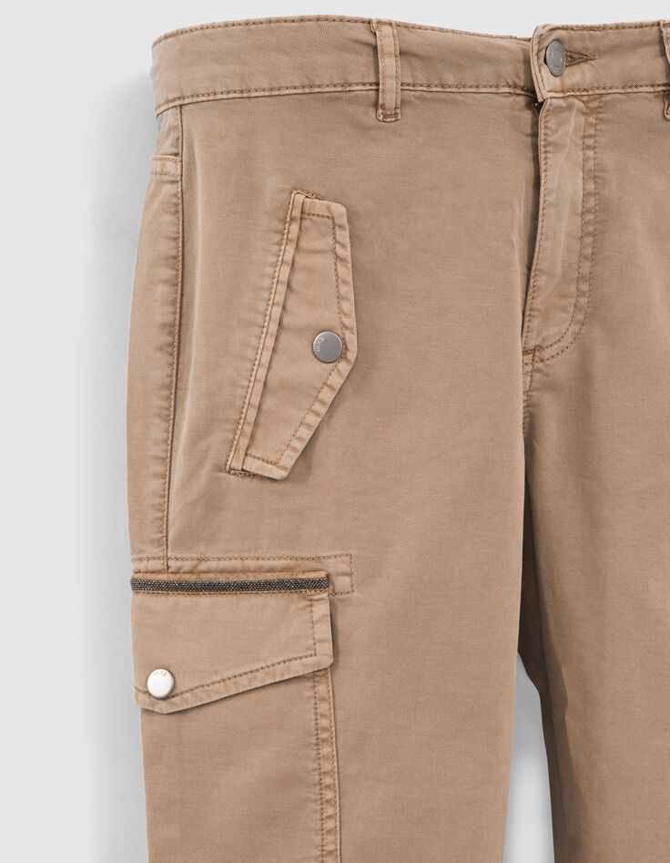 Jean battle camel cropped ganses-bijou Femme-7
