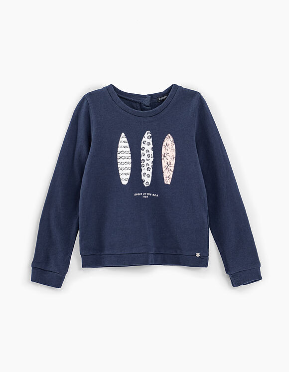 Girls navy sweatshirt clearance