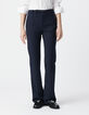Marine geklede flare broek milanotricot Dames-4