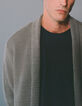 C&aacute;rdigan beige punto fantas&iacute;a cuello chal hombre-4