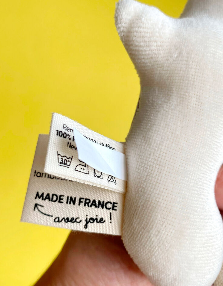 TAMBOUR BATTANT Mr Purple organic cotton rattle-3 TAMBOUR BATTANT Mr Purple organic cotton rattle-3