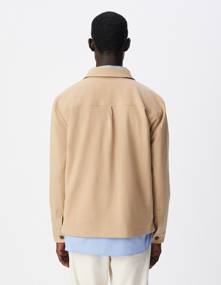 Chaqueta de traje de esp&iacute;ritu overshirt beige oscuro-3