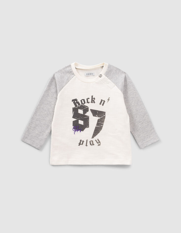 Ensemble jogging gris et tee-shirt b&eacute;b&eacute; gar&ccedil;on-2