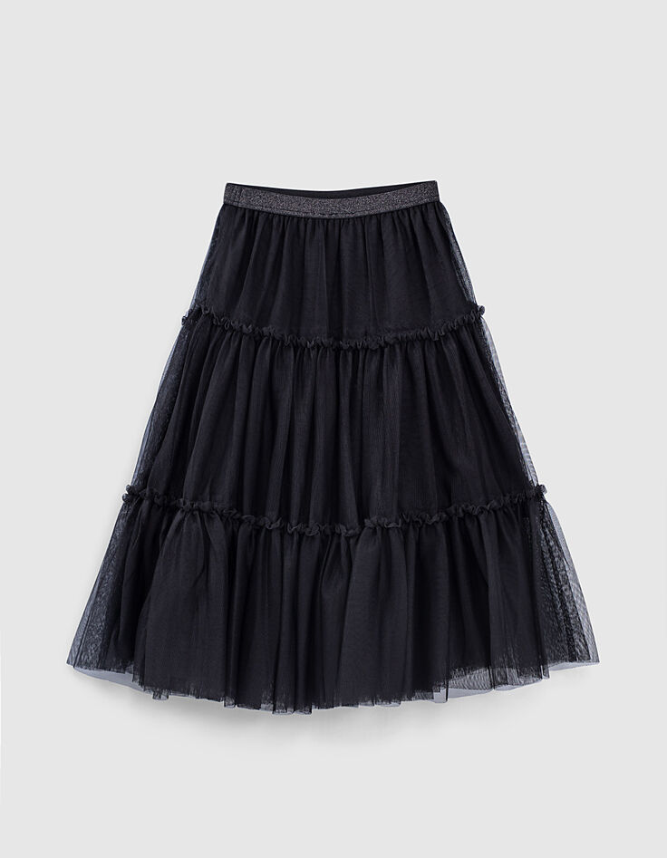 Lange zwarte rok tutu-stijl meisjes-4