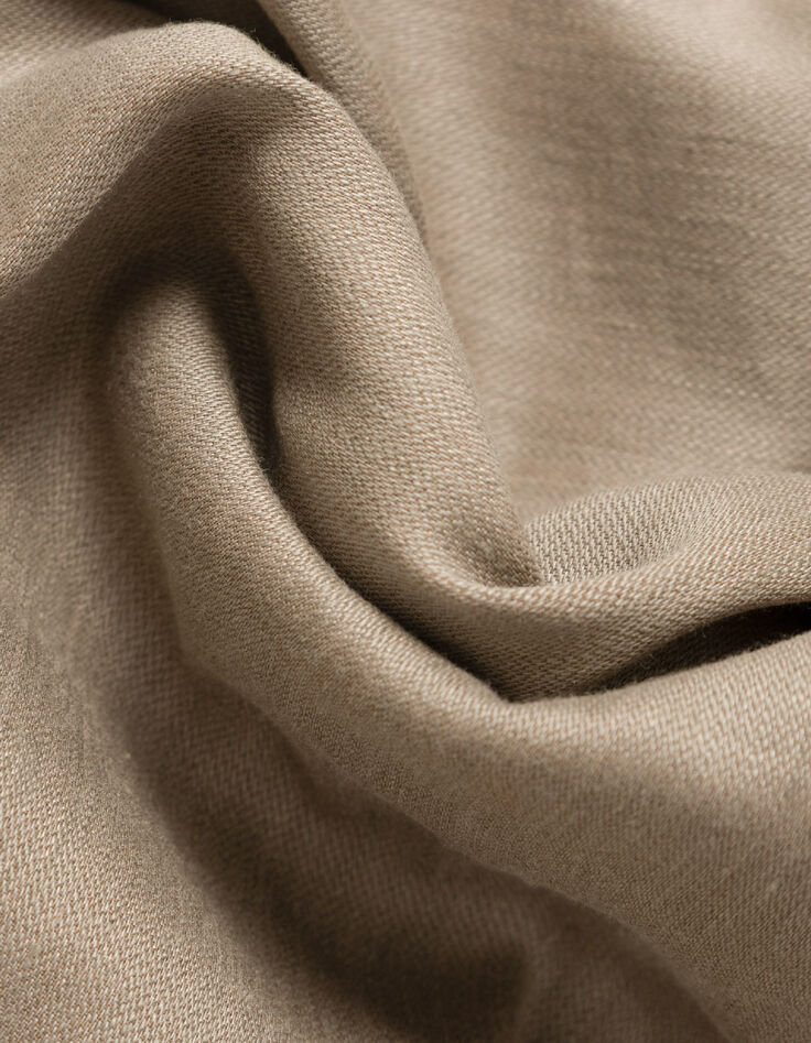 Jogpant de costume beige fonc&eacute; lin m&eacute;lang&eacute; Homme-9