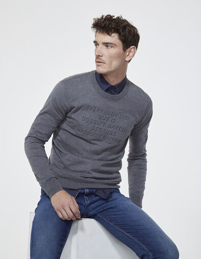 Grauer Herrenpullover - IKKS