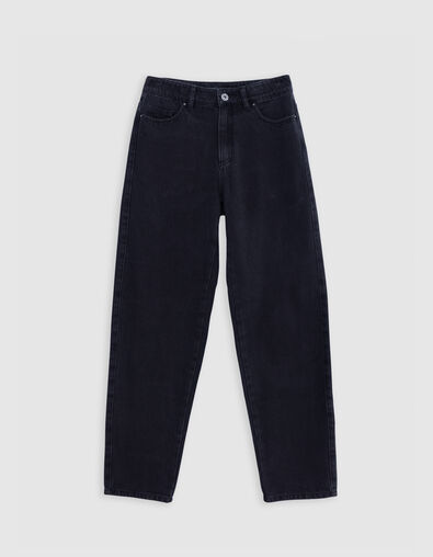 Jean GAUCHO noir waterless surpiqûres blanches fille - IKKS