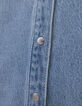 Camisa vaquera azul con bordado para ni&ntilde;a-6
