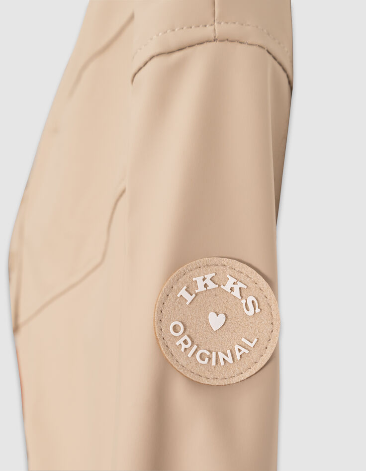Beige parka met kap binnenkant ecru meisjes-9 Beige parka met kap binnenkant ecru meisjes-9
