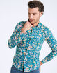 Men's turquoise Liberty floral slim shirt-2