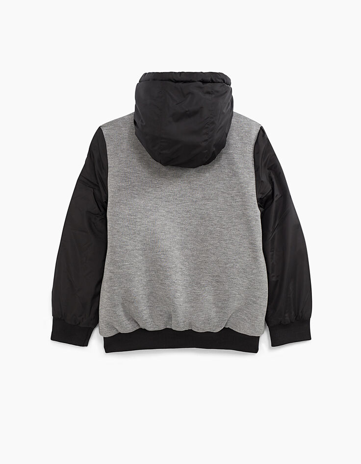 Blouson réversible gris foncé et bleu garçon -5 Blouson réversible gris foncé et bleu garçon -5