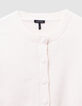 Girls’ beige soft knit buttoned cardigan-2