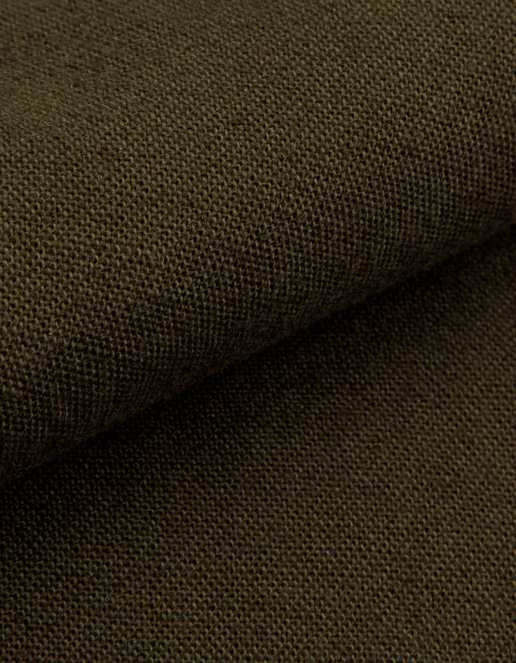 Heren kaki katoenen en linnen chino broek-8