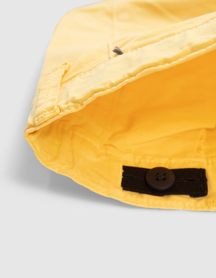 Boys' yellow cargo Bermuda shorts-7