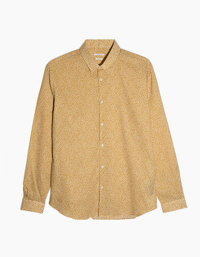 Camisa slim amarilla estampado florecitas Hombre - IKKS