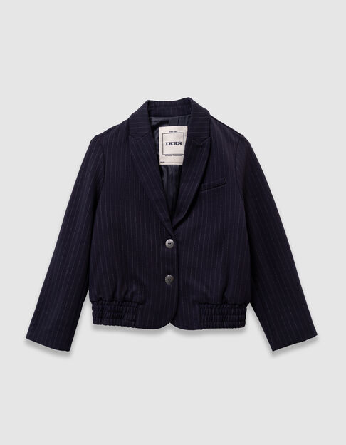 Marineblauer Blazer, Tennisstreifen - IKKS