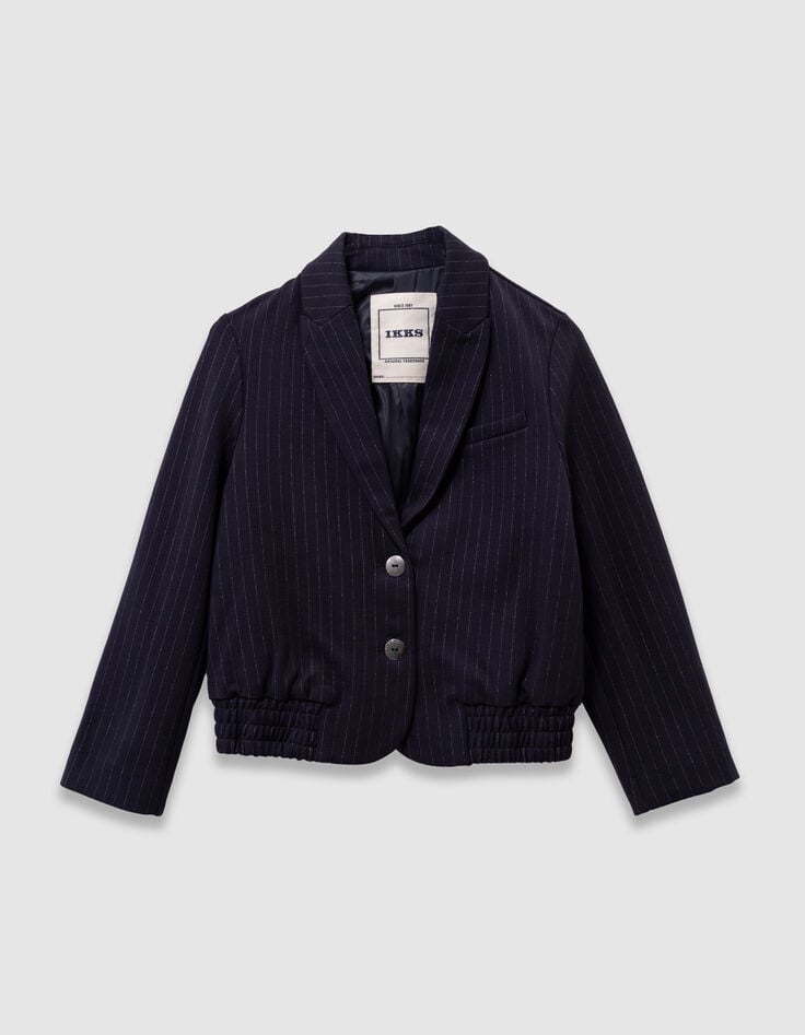 Marineblauer Blazer, Tennisstreifen-3