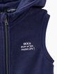 Sweat indigo avec lettre K brodée dos molleton bio garçon -3