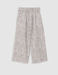 Pantalón blanco diseño gráfico niña-4