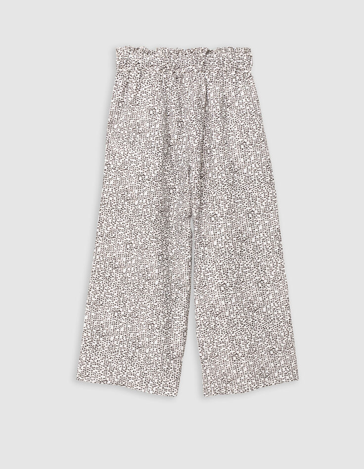 Pantalón blanco diseño gráfico niña-4