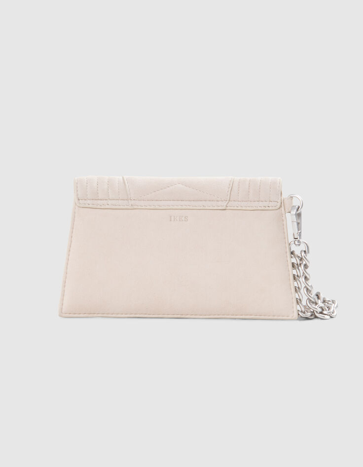 THE 1. Clutch SEASONALS Women's chalk suede bag-3
