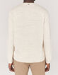 Pull tunisien off white tricot Homme-3
