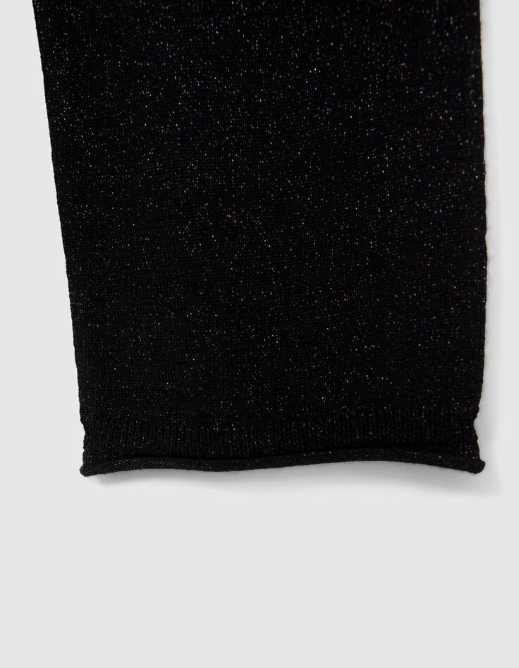 Pure Edition - Jersey negro punto lana purpurina hombre-5