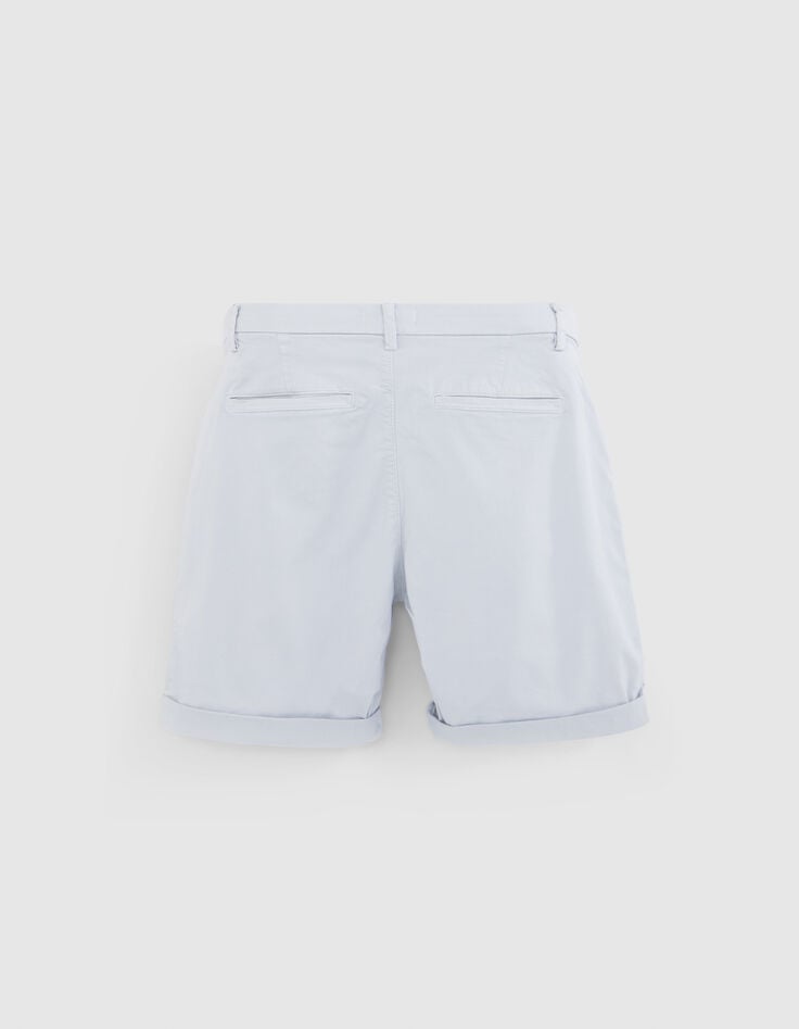 Hemelsblauwe chinobermuda TAPERED Heren-7