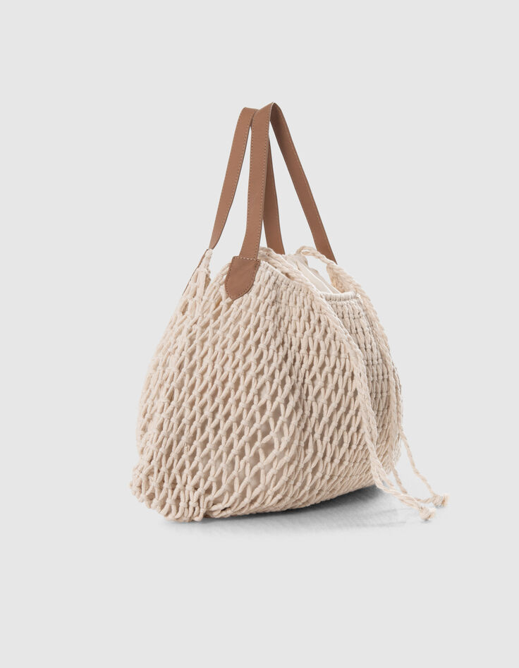 Tote bag blanco roto punto malla forro-2 Tote bag blanco roto punto malla forro-2