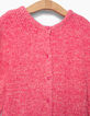 Pull en maille moulinée fuchsia fille-5