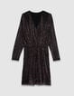 Black lurex knit dress Woman-1