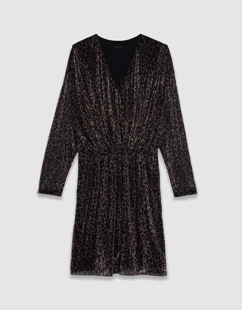 Black lurex knit dress Woman - IKKS