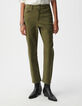 Women's khaki army slouchy jeans-2